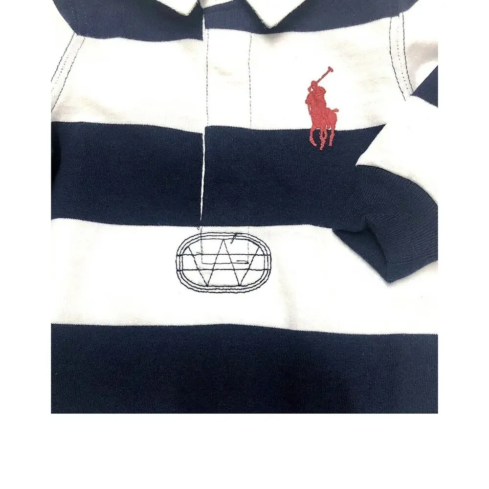 Ralph Lauren Baby Boy BIG PONY Coveralls Size 6 Months Mos. 3-6 Months NEW